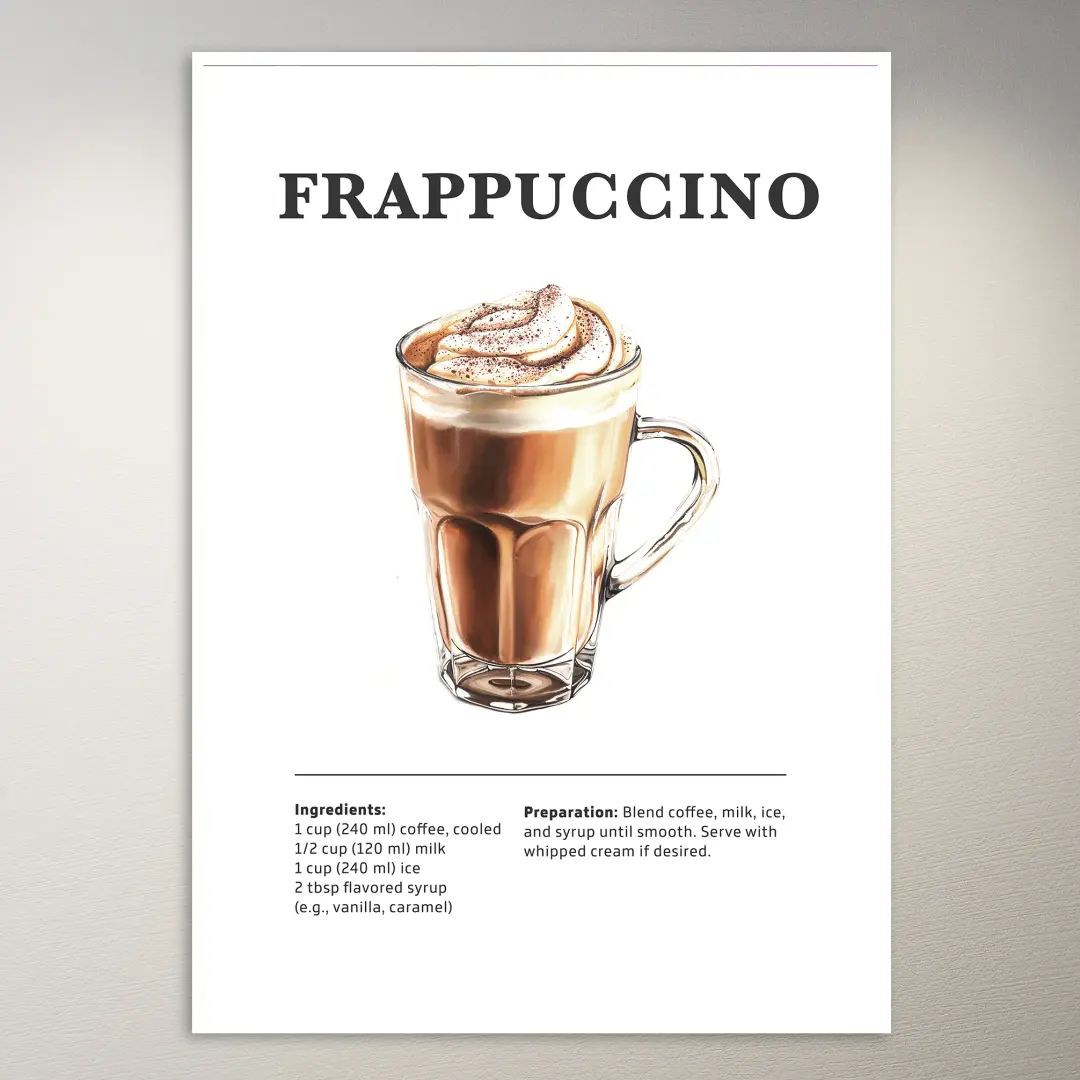 Eiskaffee-Frappuccino Poster