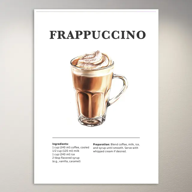 Iced Coffee Frappuccino Poster