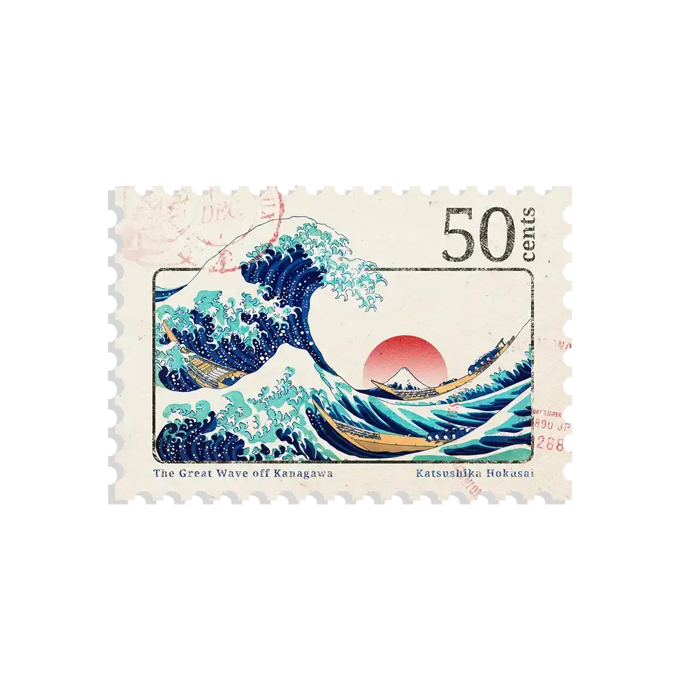 Japanese Wave Stamp Sticker