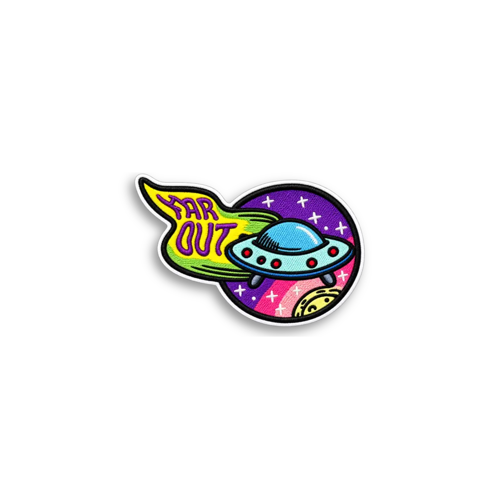Retro-UFO Patch-Sticker