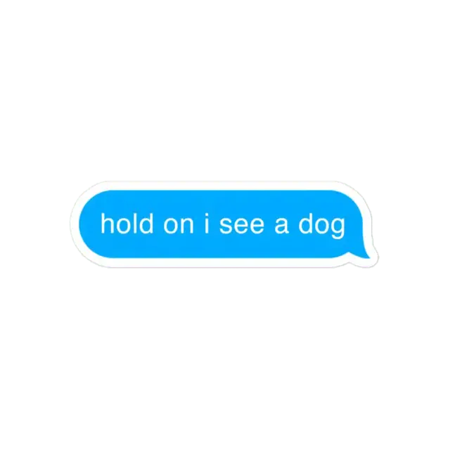 Abgelenkter Hund Sticker