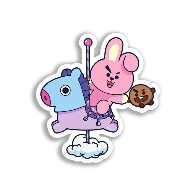 BT21 Carousel Ride Sticker
