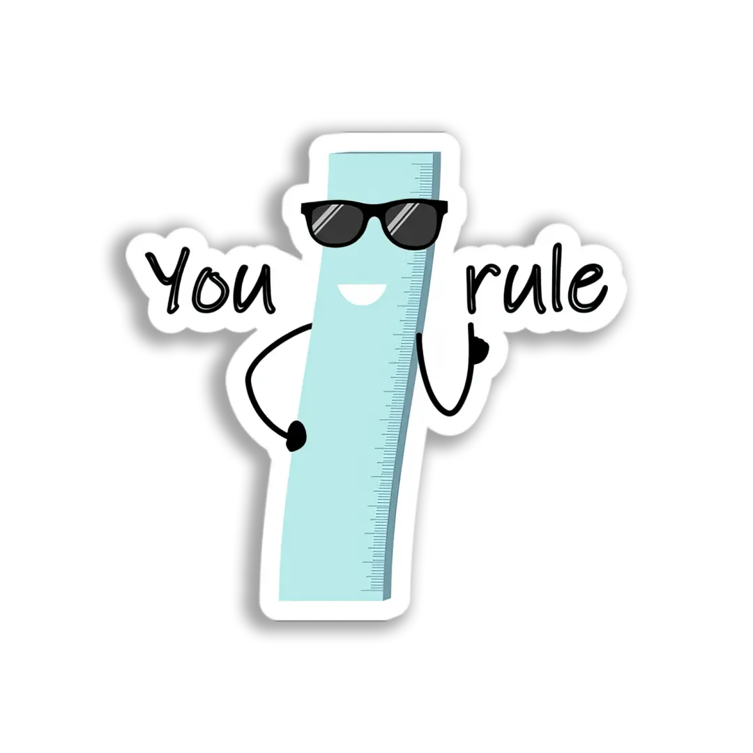 Cool Ruler Character Sticker