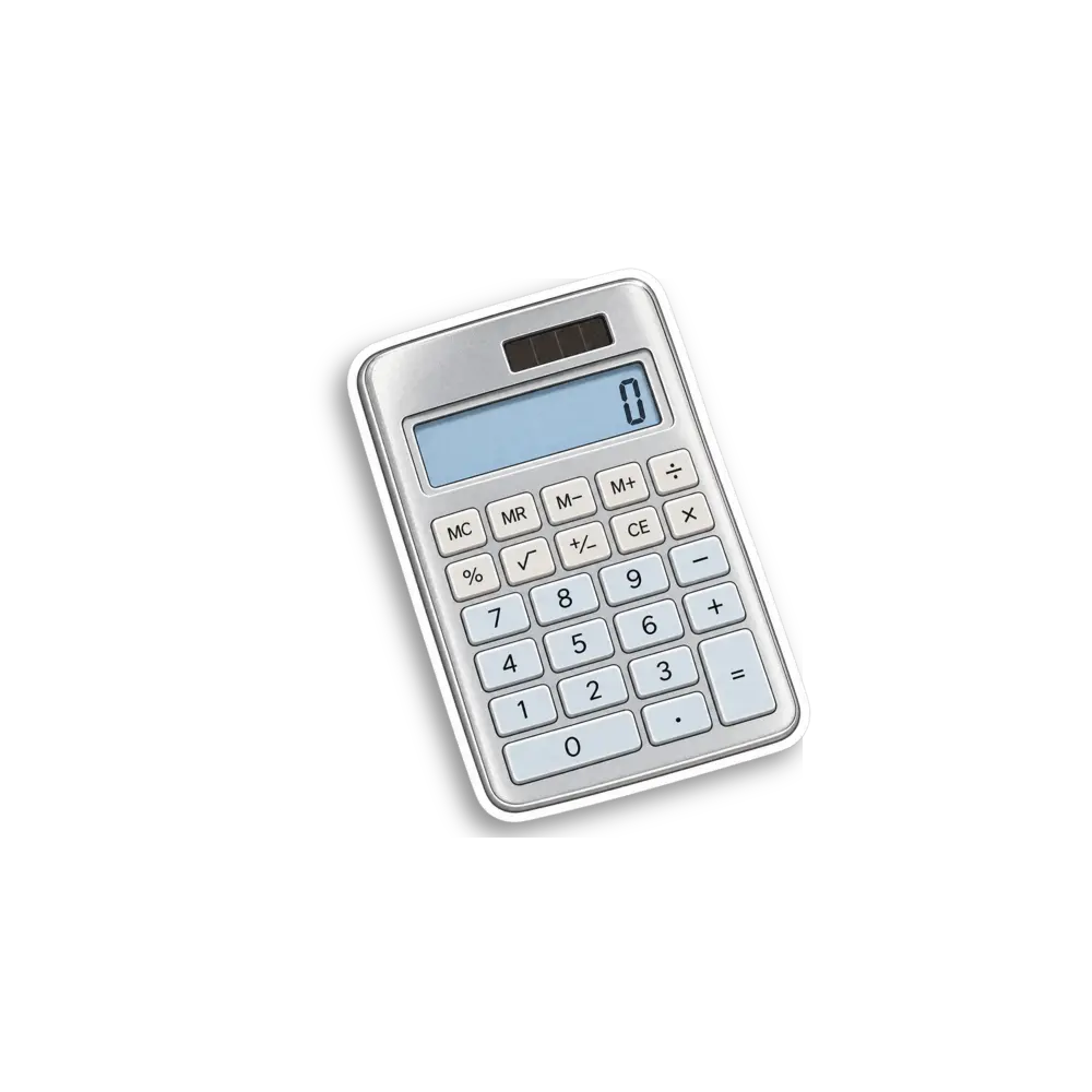 Pegatina de calculadora monocromática