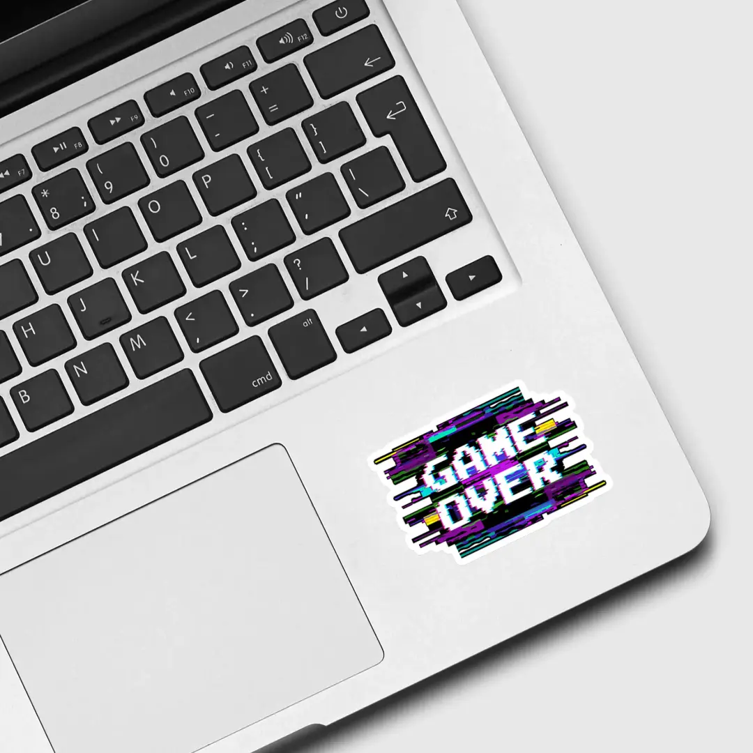 Game Over Glitch Effect Sticker