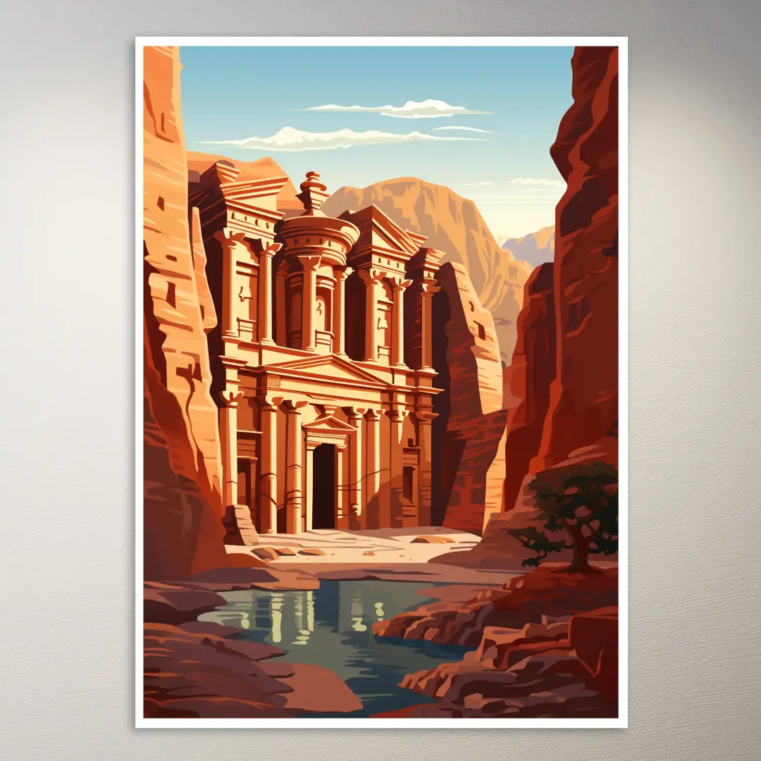 Antikes Petra in Jordanien Poster
