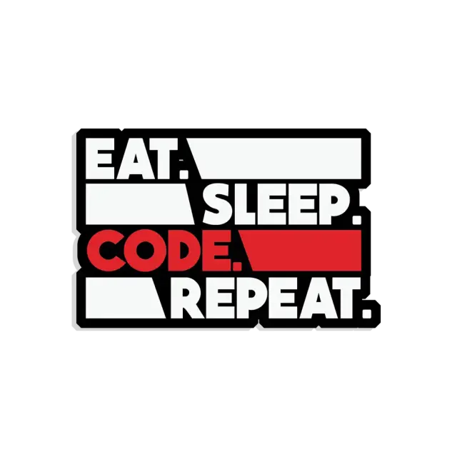Eat Sleep Code Repeat Sticker