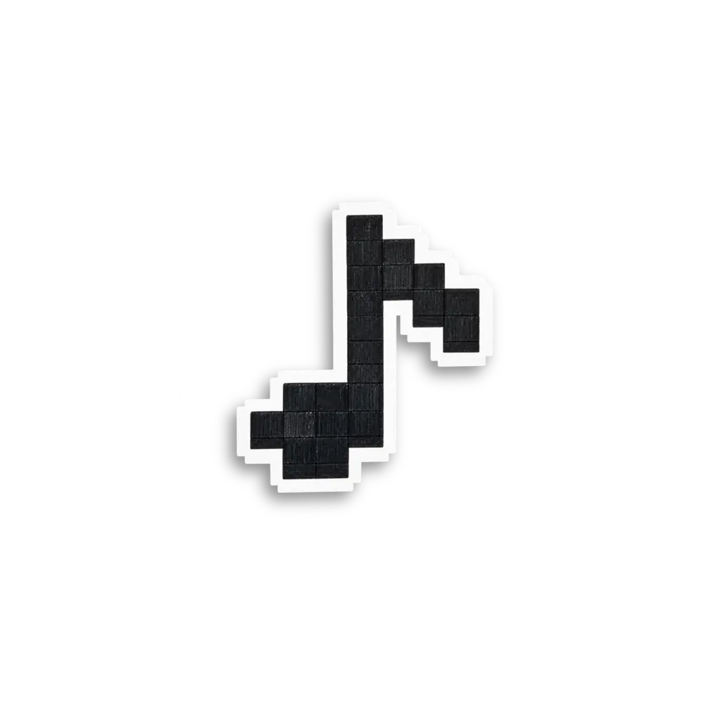 Pixel-Musiknote Sticker