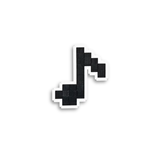 Pixel Music Note Sticker