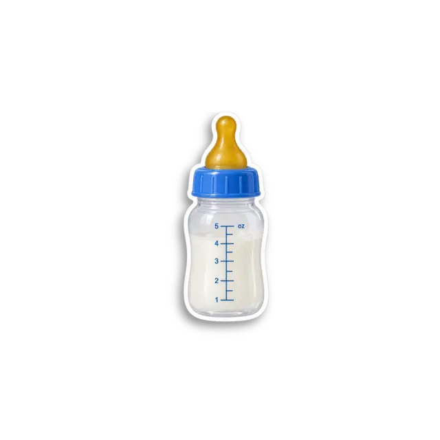 Blue Baby Bottle Sticker