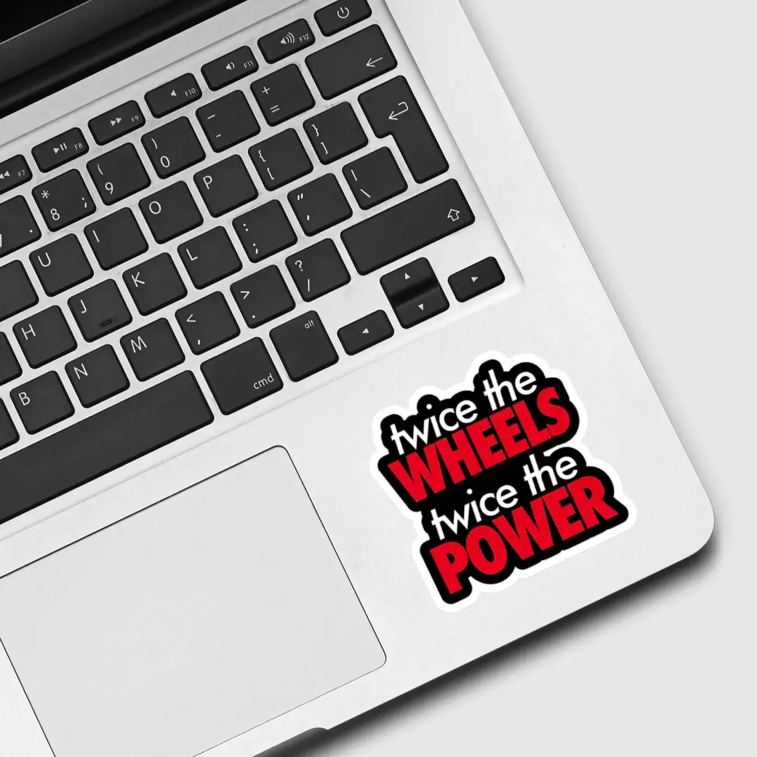 Doppelte Räder, doppelte Power Sticker
