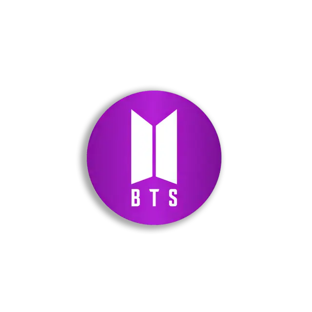 BTS Logo Purple Circle Sticker