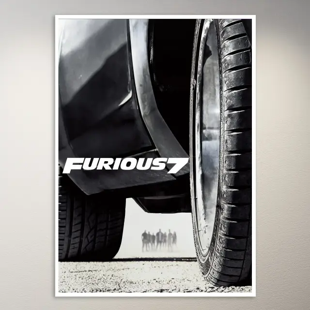 Furious 7 Autoreifen Poster