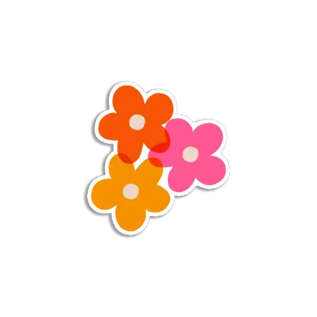 80's Flower Power Sticker