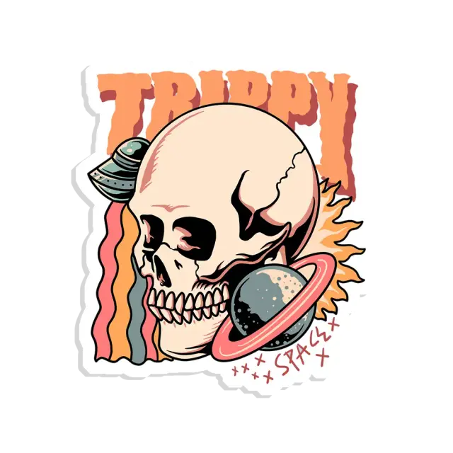 Psychedelischer Weltraum Sticker