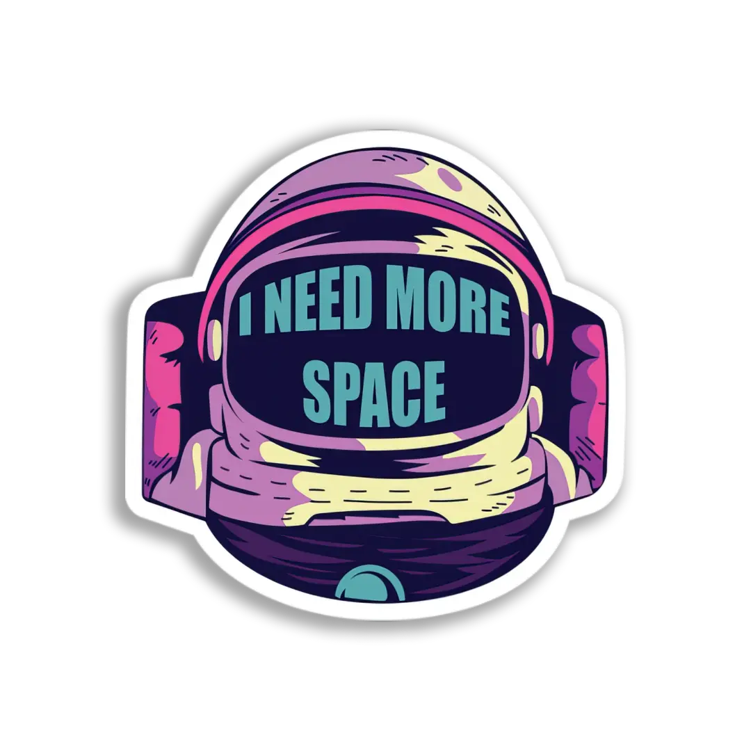 Astronaut Helmet Graphic Sticker