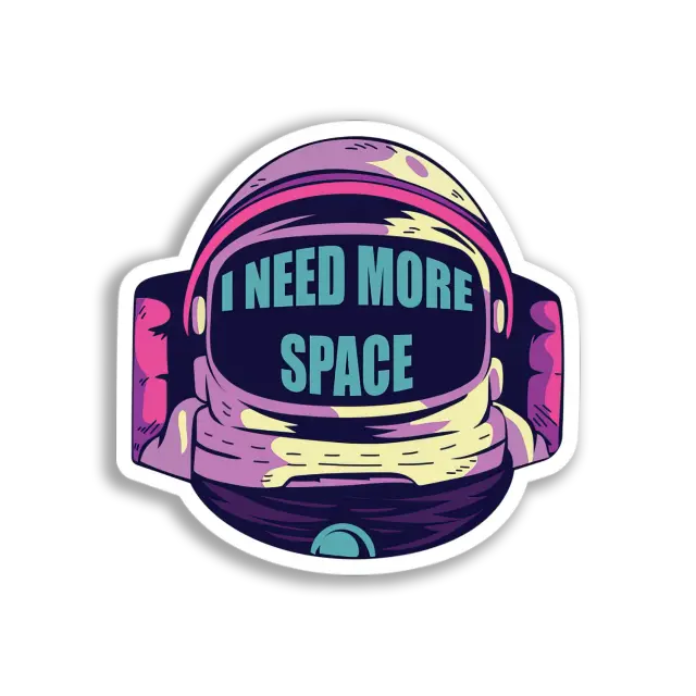 Astronaut Helmet Graphic Sticker