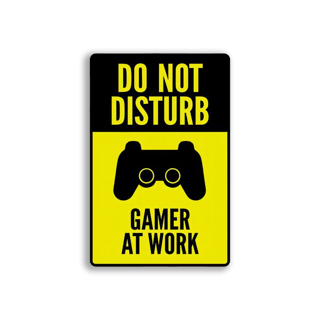 Do Not Disturb Gamer at Work Sticker