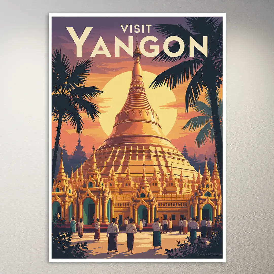 Yangon Reiseposter