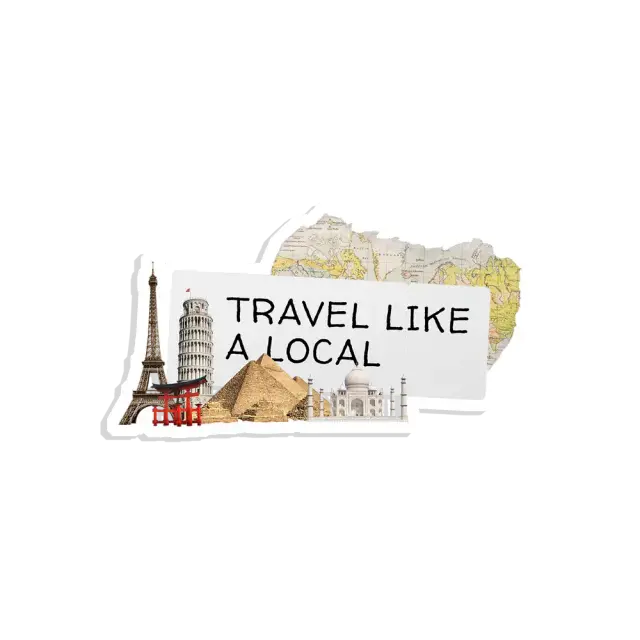 Reise wie ein Einheimischer Sticker