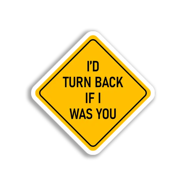 Umkehren Warnschild-Sticker