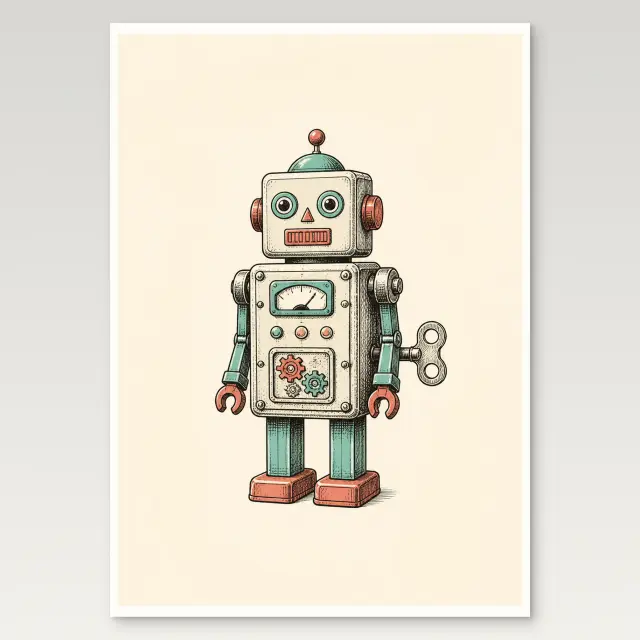 Spielzeugroboter-Poster