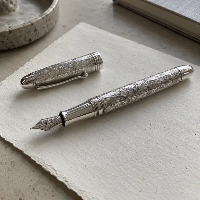 Engraved Sterling Fountain Pen