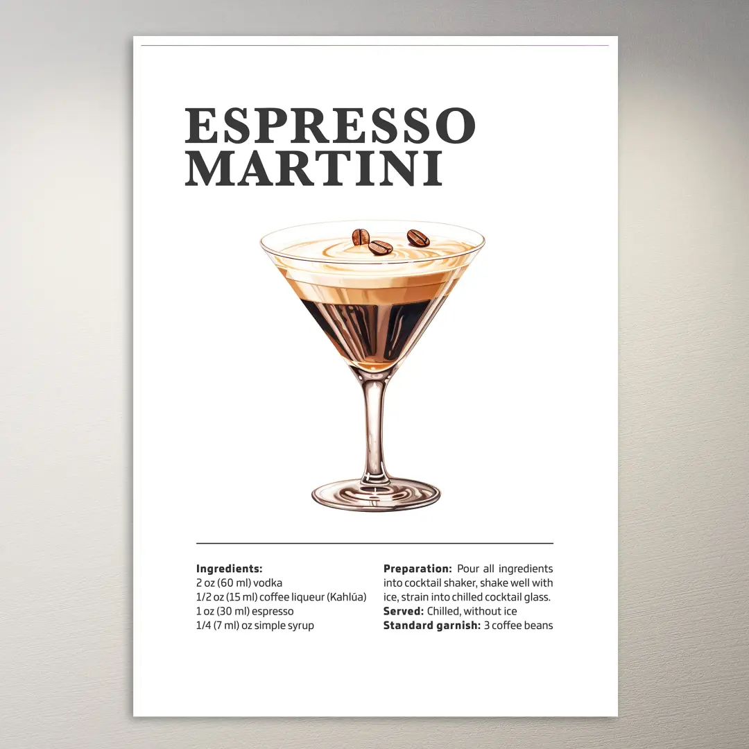 Espresso Martini Cocktail Poster