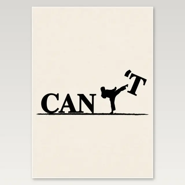Cant Kick A4-Poster
