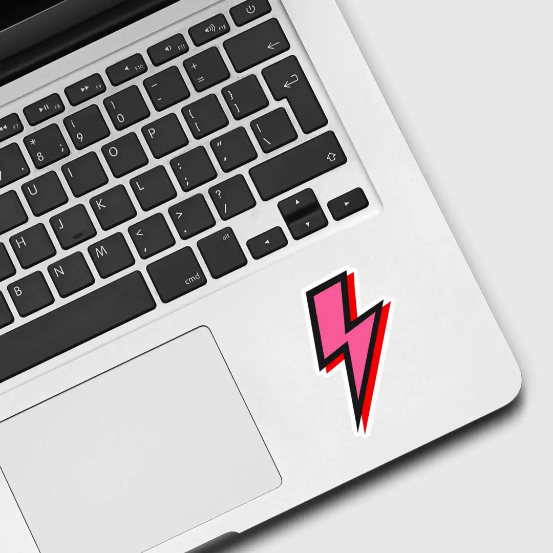 Rosa-roter Blitz Sticker