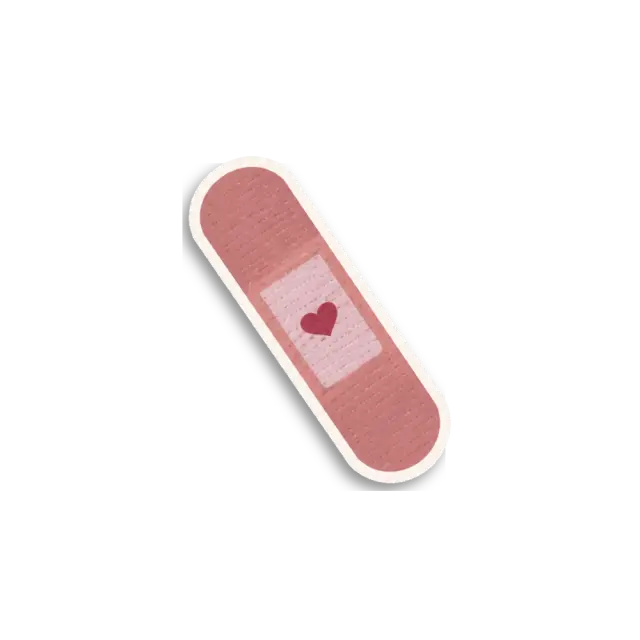 Pink Heart Bandage Sticker