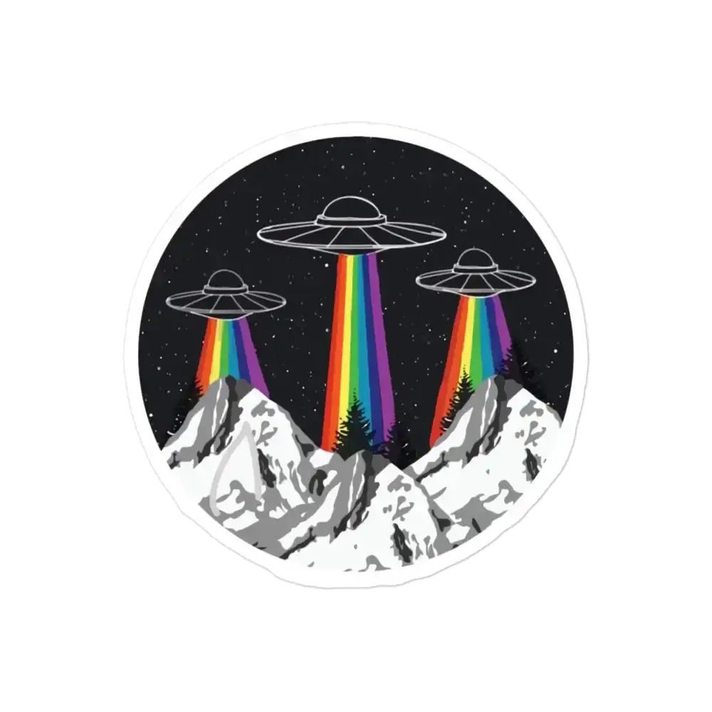 Psychedelisches UFO Sticker