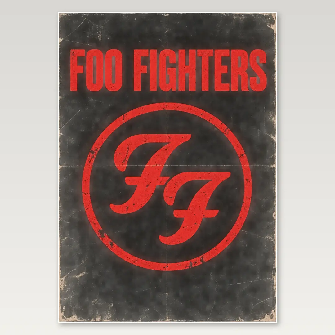 Foo Fighters Red A4 Poster