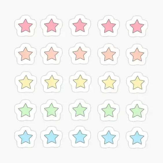 粉彩星星貼紙