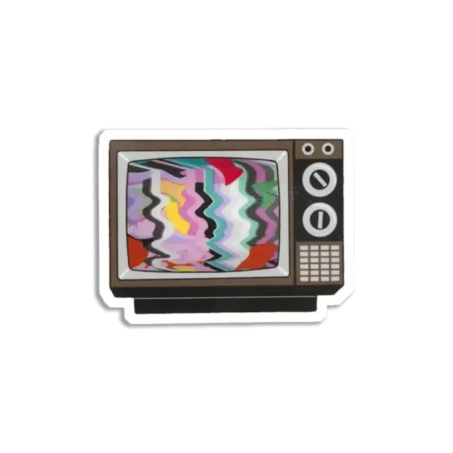 Retro TV Sticker