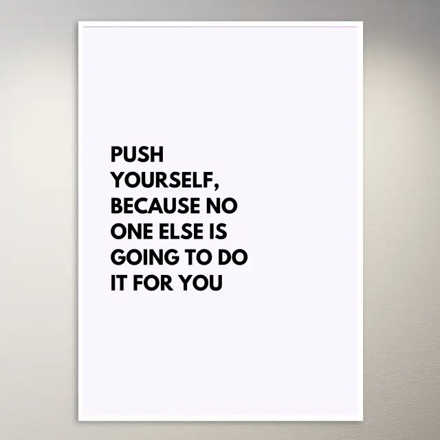 Wandposter mit Motivationsspruch