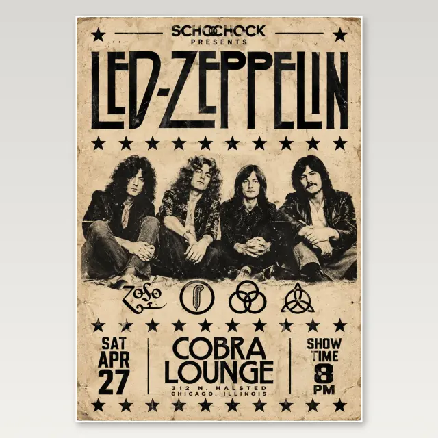 Led Zeppelin School of Rock A4-Poster