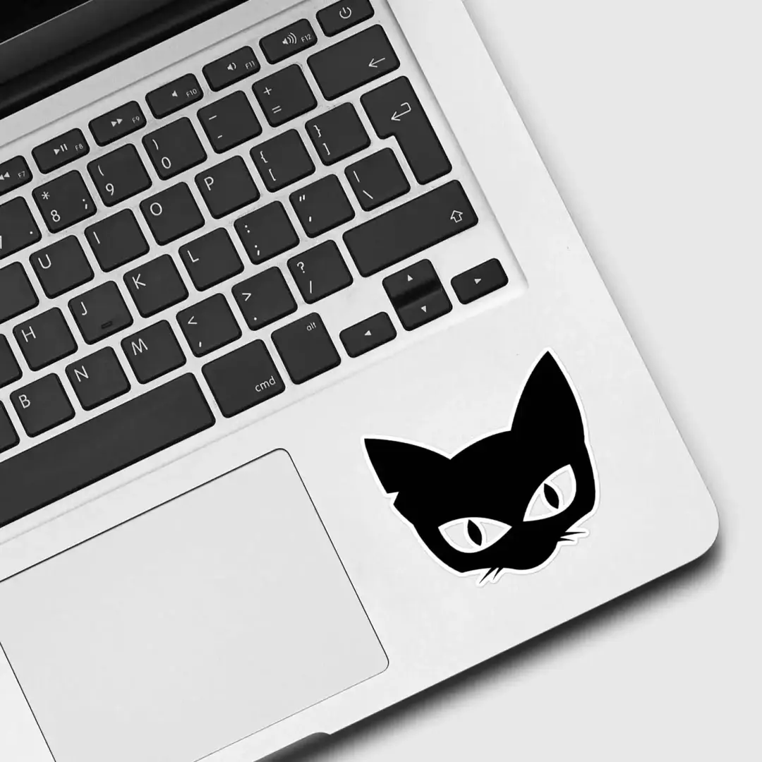 Witch Cat Face Sticker