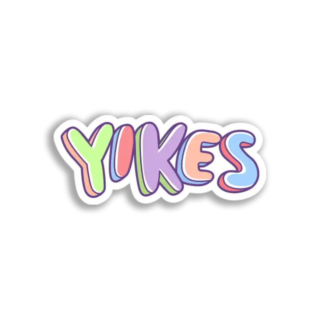 Pastell-Yikes-Text Sticker