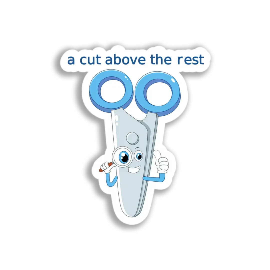 Smart Scissors Character Sticker