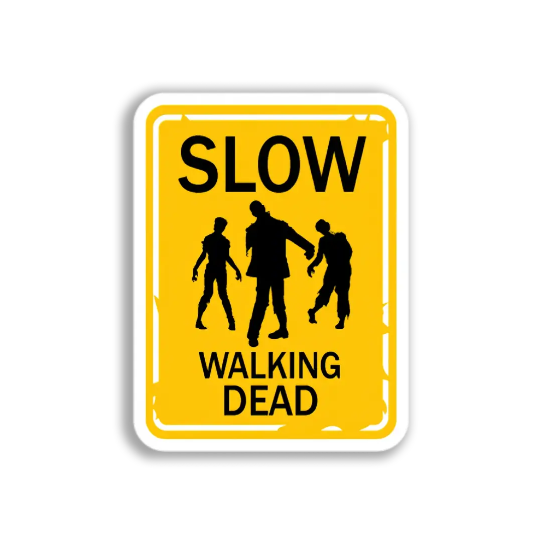Zombie-Warnschild-Sticker