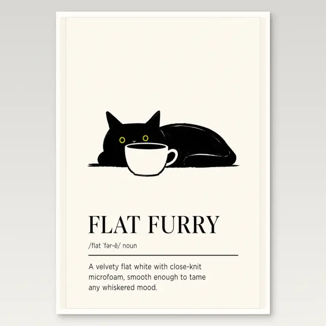 Flat Furry Poster