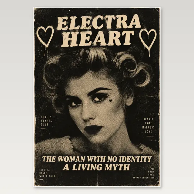 Electra Heart Editorial A4 Poster