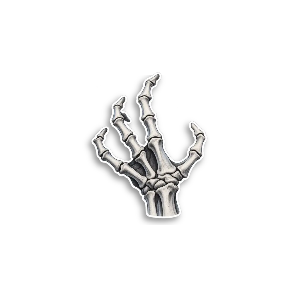 Skeletthand-Sticker