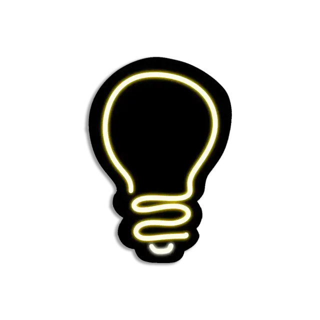 Neon-Glühbirne Sticker