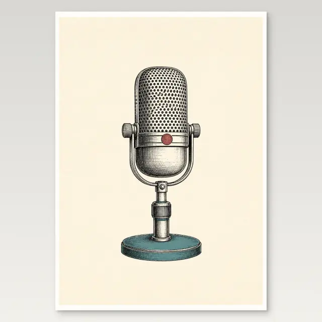 Vintage-Mikrofon-Poster