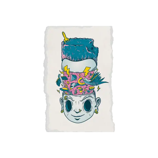 Psychedelischer Sticker