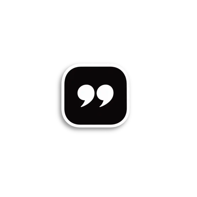 Quotation Icon Sticker