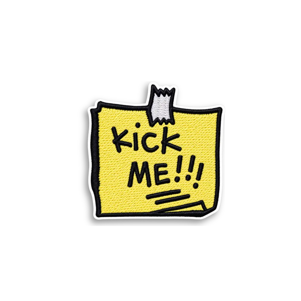 Tritt mich Zettel Patch-Sticker