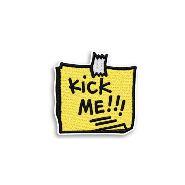 Kick Me Note Patch Sticker